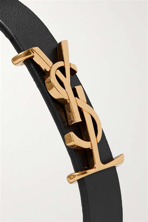 bracelet yves saint laurent femme opyum|SAINT LAURENT Opyum leather and gold.